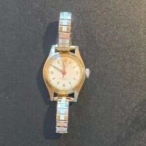 VINTAGE SWISS ELOGA 17 JEWELS WOMEN'S GOLD TONE WATCH